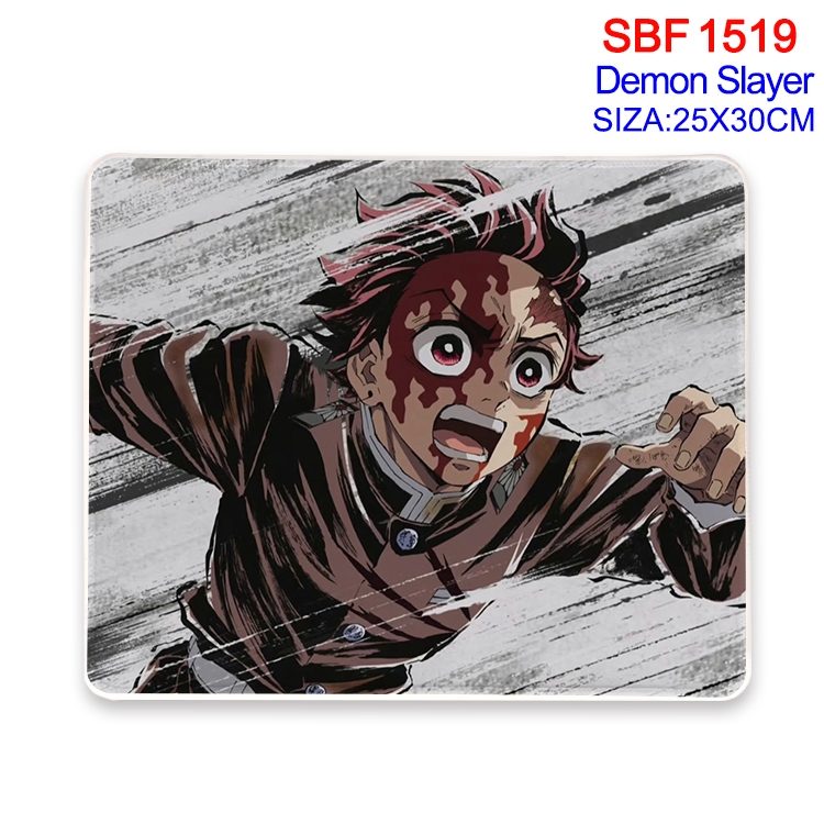 Demon Slayer Kimets Anime peripheral edge lock mouse pad 25X30cm