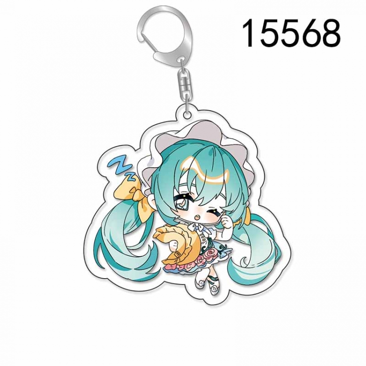 Hatsune Miku Anime Acrylic Keychain Charm price for 5 pcs