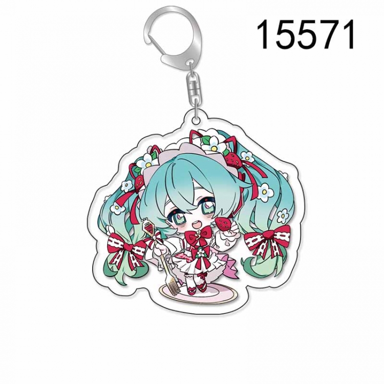 Hatsune Miku Anime Acrylic Keychain Charm price for 5 pcs