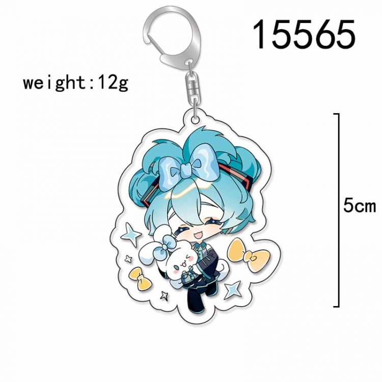 Hatsune Miku Anime Acrylic Keychain Charm price for 5 pcs