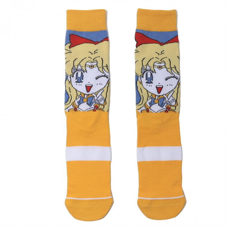 sailormoon Anime cartoon trendy socks combed cotton neutral straight board socks Anime cartoon trendy socks combed cotto
