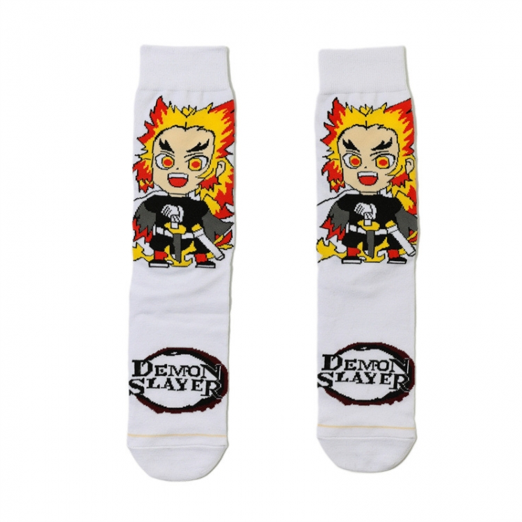 Demon Slayer Kimets Anime cartoon trendy socks combed cotton neutral straight board socks price for 5 pcs A897