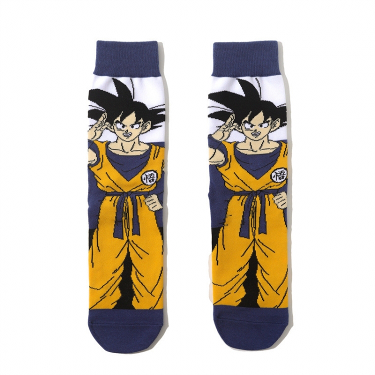 DRAGON BALL Anime cartoon trendy socks combed cotton neutral straight board socks price for 5 pcs