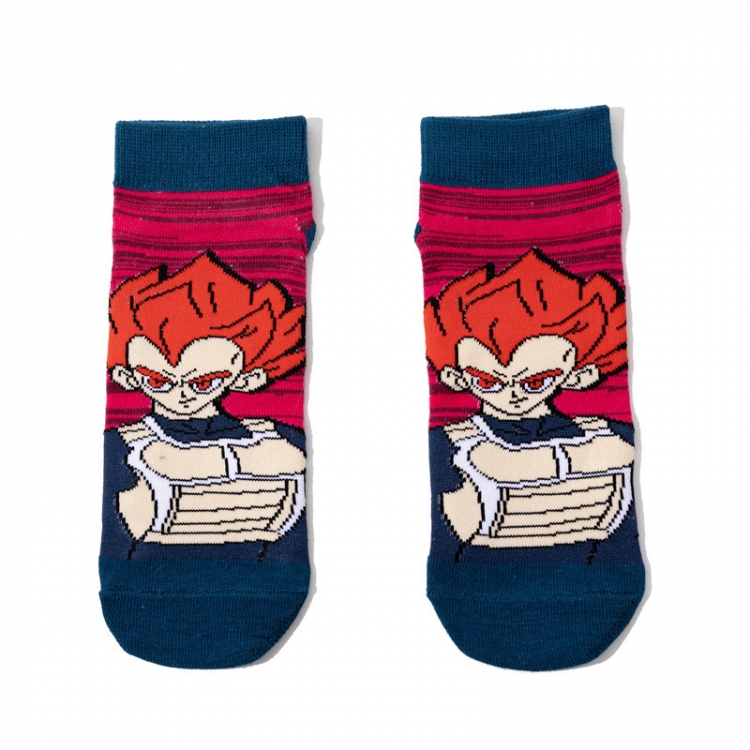 DRAGON BALL Anime cartoon trendy Short  socks combed cotton neutral straight board socks price for 5 pcs