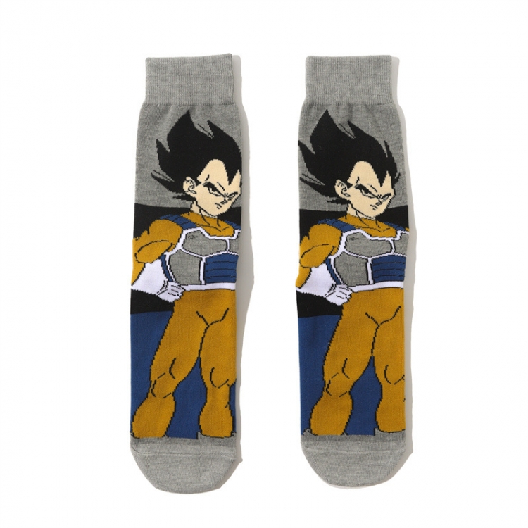 DRAGON BALL Anime cartoon trendy socks combed cotton neutral straight board socks price for 5 pcs