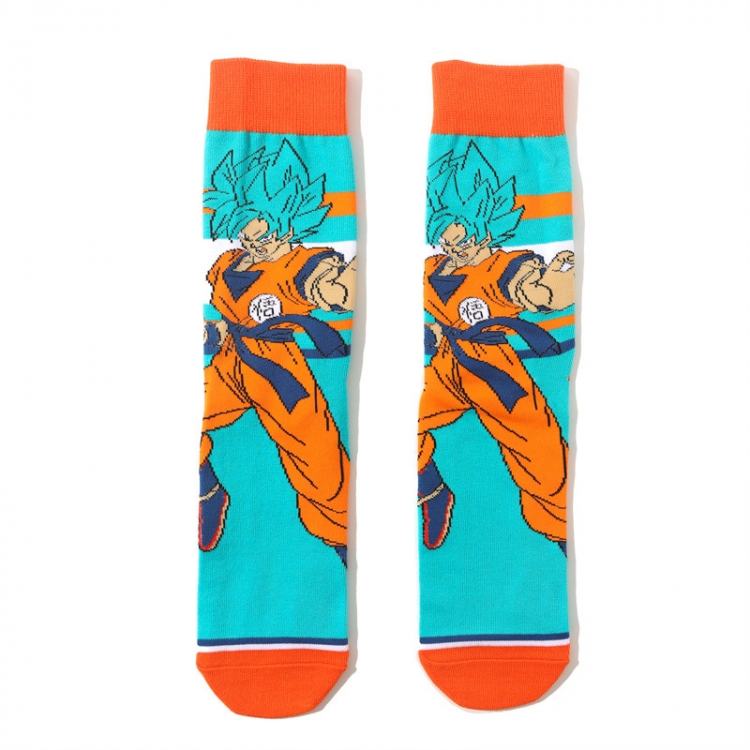 DRAGON BALL Anime cartoon trendy socks combed cotton neutral straight board socks price for 5 pcs