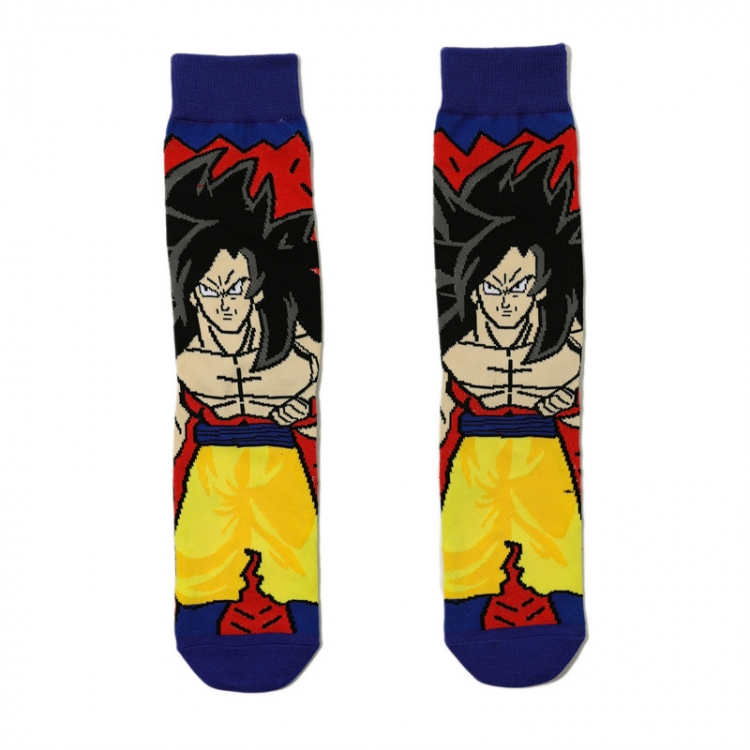 DRAGON BALL Anime cartoon trendy socks combed cotton neutral straight board socks price for 5 pcs