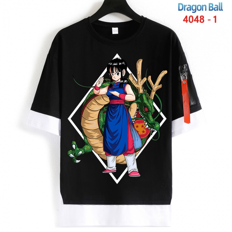 DRAGON BALL Cotton Crew Neck Fake Two-Piece Short Sleeve T-Shirt from S to 4XL HM-4048-1