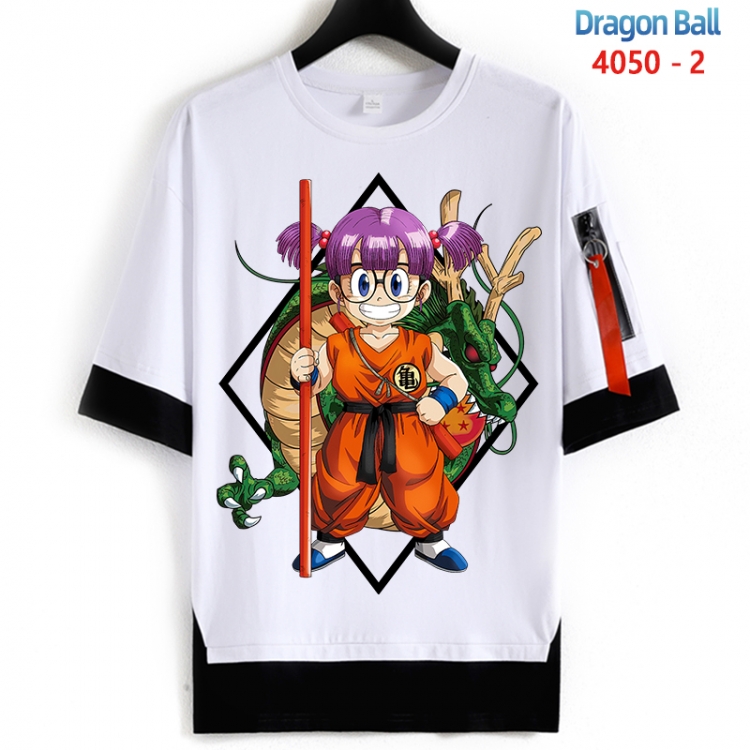 DRAGON BALL Cotton Crew Neck Fake Two-Piece Short Sleeve T-Shirt from S to 4XL HM-4050-2