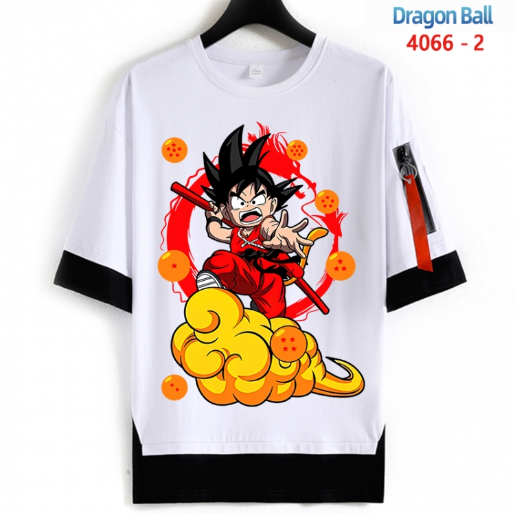 DRAGON BALL Cotton Crew Neck Fake Two-Piece Short Sleeve T-Shirt from S to 4XL HM-4066-2