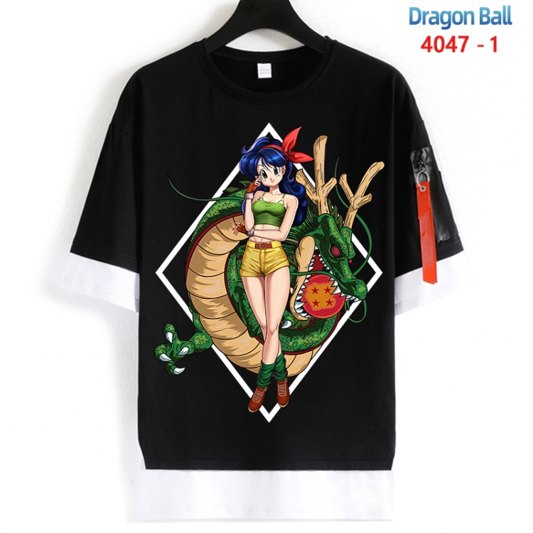 DRAGON BALL Cotton Crew Neck Fake Two-Piece Short Sleeve T-Shirt from S to 4XL HM-4047-1