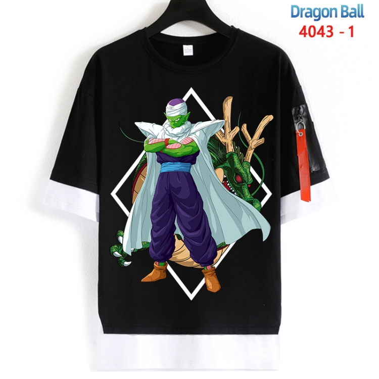 DRAGON BALL Cotton Crew Neck Fake Two-Piece Short Sleeve T-Shirt from S to 4XL HM-4043-1