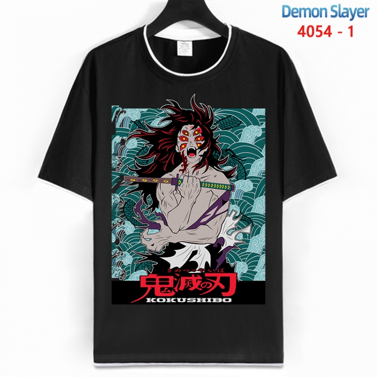 Demon Slayer Kimets Cotton crew neck black and white trim short-sleeved T-shirt from S to 4XL HM-4054-1