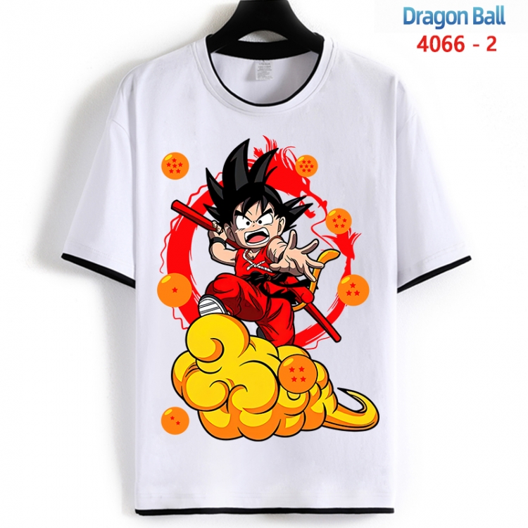 DRAGON BALL Cotton crew neck black and white trim short-sleeved T-shirt from S to 4XL HM-4066-2
