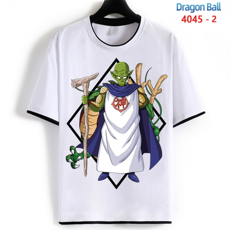 DRAGON BALL Cotton crew neck black and white trim short-sleeved T-shirt from S to 4XL  HM-4045-2