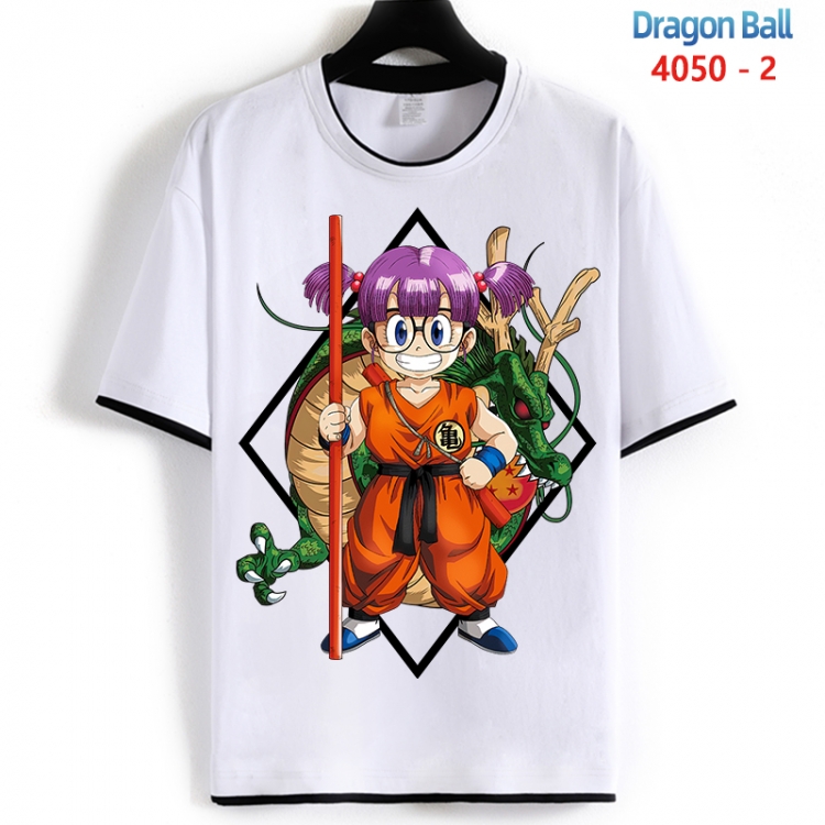DRAGON BALL Cotton crew neck black and white trim short-sleeved T-shirt from S to 4XL HM-4050-2
