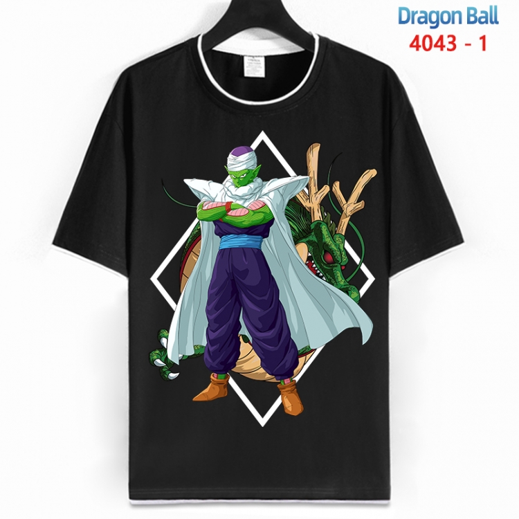 DRAGON BALL Cotton crew neck black and white trim short-sleeved T-shirt from S to 4XL HM-4043-1