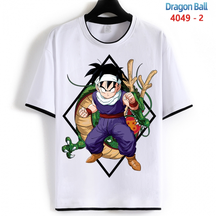 DRAGON BALL Cotton crew neck black and white trim short-sleeved T-shirt from S to 4XL  HM-4049-2