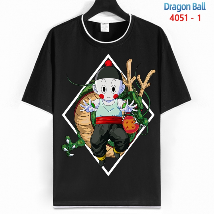 DRAGON BALL Cotton crew neck black and white trim short-sleeved T-shirt from S to 4XL HM-4051-1