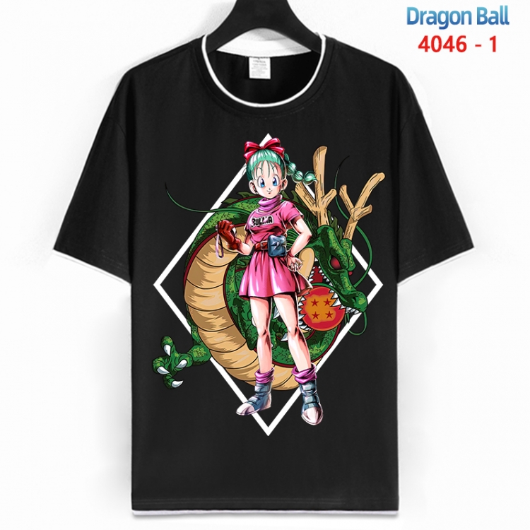 DRAGON BALL Cotton crew neck black and white trim short-sleeved T-shirt from S to 4XL HM-4046-1