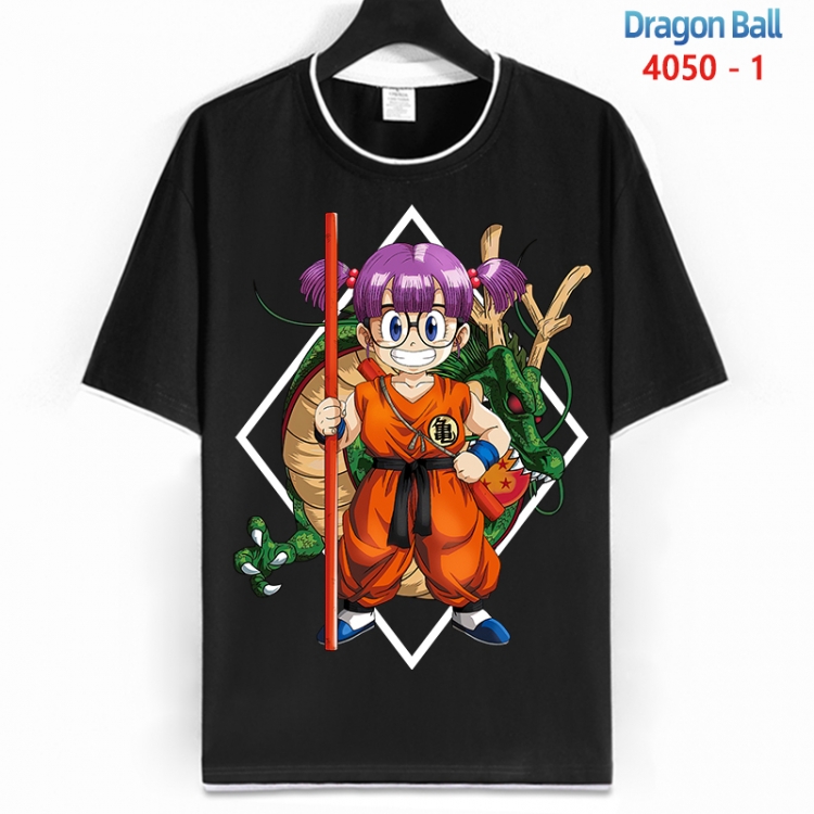 DRAGON BALL Cotton crew neck black and white trim short-sleeved T-shirt from S to 4XL HM-4050-1