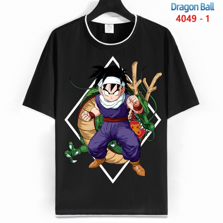 DRAGON BALL Cotton crew neck black and white trim short-sleeved T-shirt from S to 4XL HM-4049-1