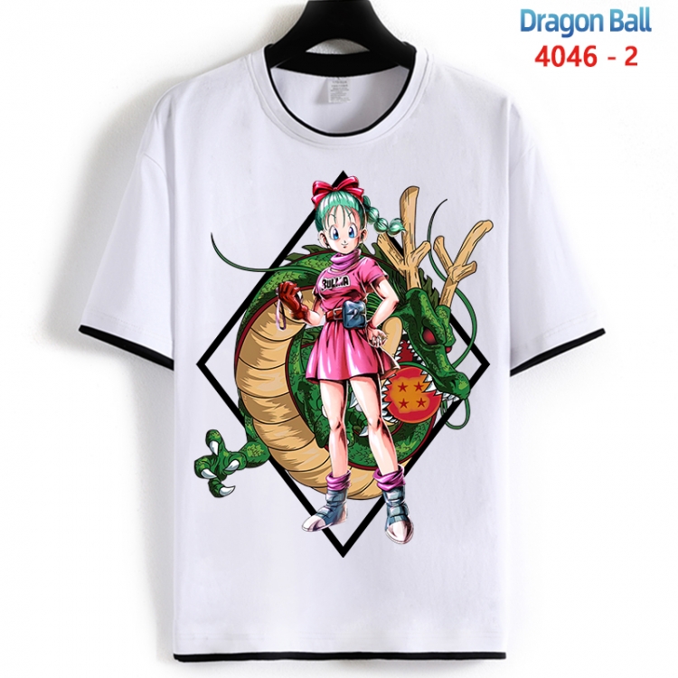 DRAGON BALL Cotton crew neck black and white trim short-sleeved T-shirt from S to 4XL HM-4046-2