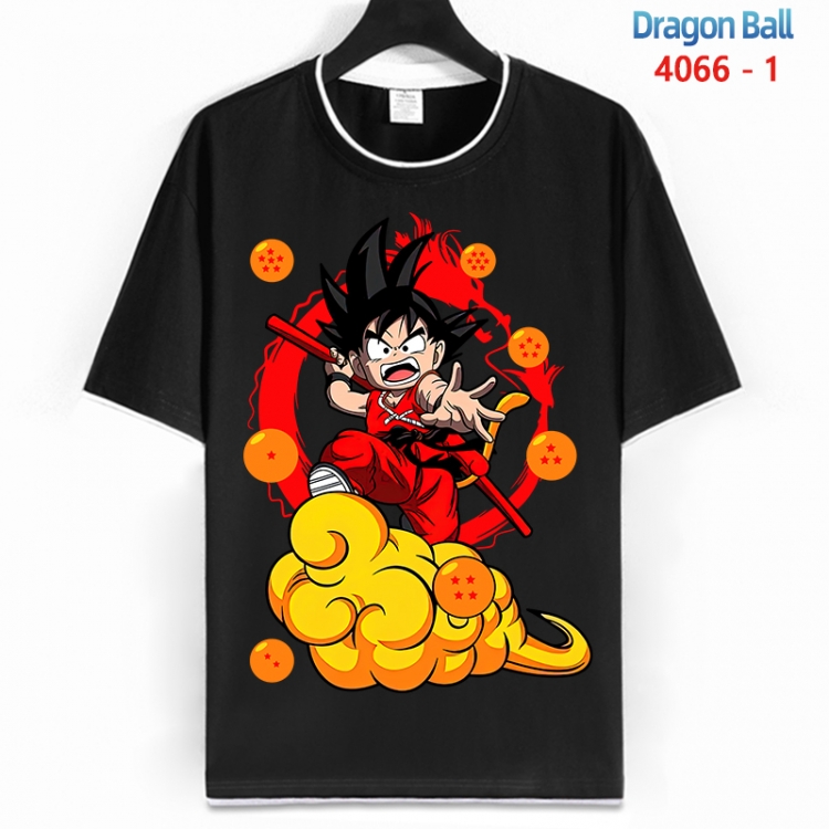 DRAGON BALL Cotton crew neck black and white trim short-sleeved T-shirt from S to 4XL  HM-4066-1