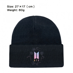 BTS printed plush knitted hat ...