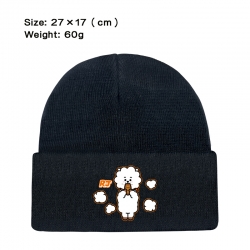 BTS printed plush knitted hat ...