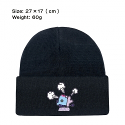 BTS printed plush knitted hat ...