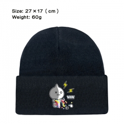 BTS printed plush knitted hat ...