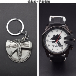 Metal keychain watch set
