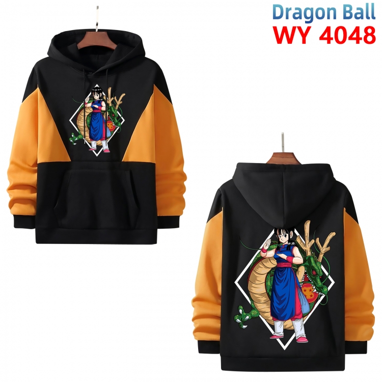 DRAGON BALL Anime black and yellow pure cotton hooded patch pocket sweater from XS to 4XL  WY-4048-3
