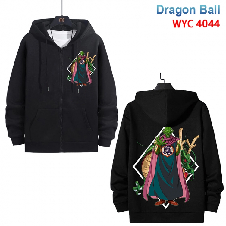 DRAGON BALL Anime black pure cotton zipper patch pocket sweater from S to 3XL  WYC-4044-3