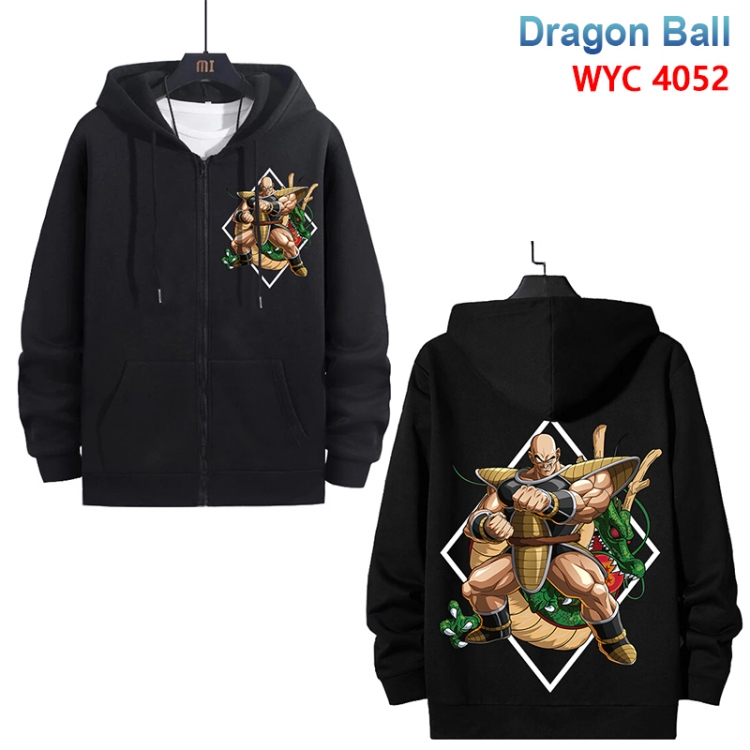 DRAGON BALL Anime black pure cotton zipper patch pocket sweater from S to 3XL  WYC-4052-3