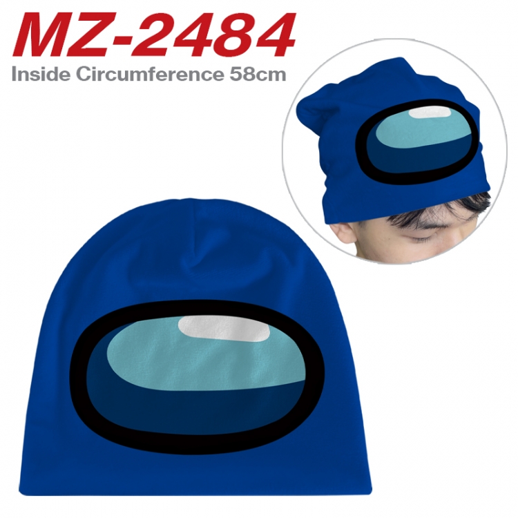 Among us Anime flannel full color hat cosplay men's and women's knitted hats 58cm  MZ-2484