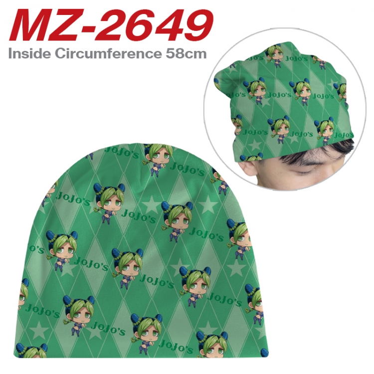 JoJos Bizarre Adventure Anime flannel full color hat cosplay men's and women's knitted hats 58cm  MZ-2649