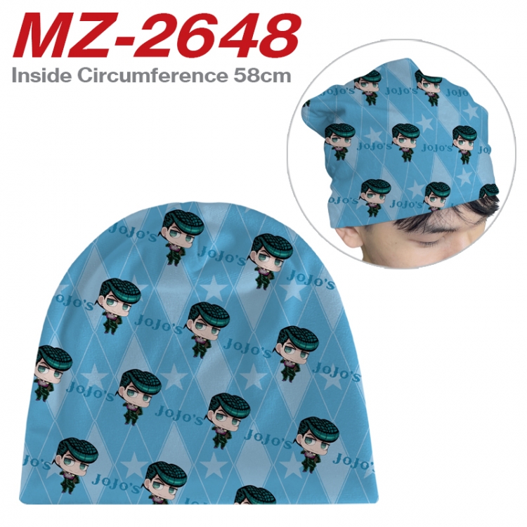 JoJos Bizarre Adventure Anime flannel full color hat cosplay men's and women's knitted hats 58cm   MZ-2648