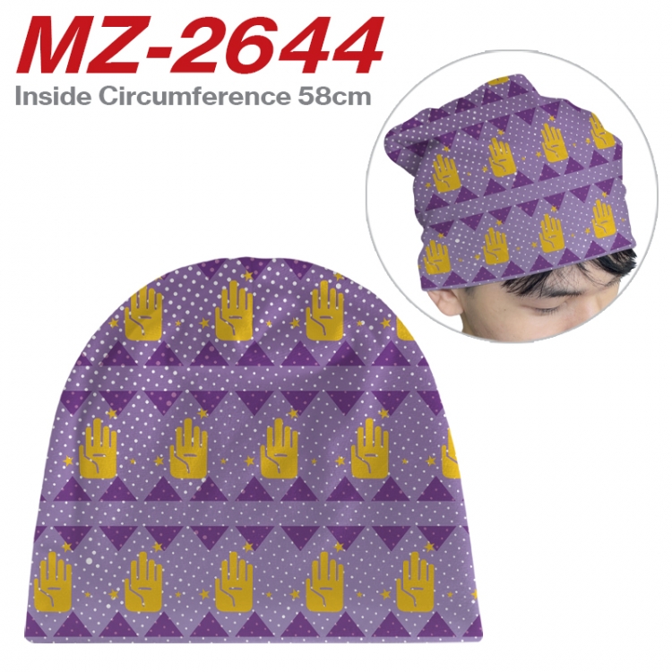 JoJos Bizarre Adventure Anime flannel full color hat cosplay men's and women's knitted hats 58cm MZ-2644