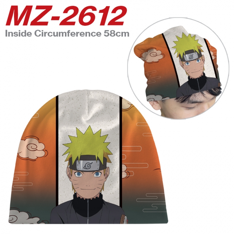 Naruto Anime flannel full color hat cosplay men's and women's knitted hats 58cm 