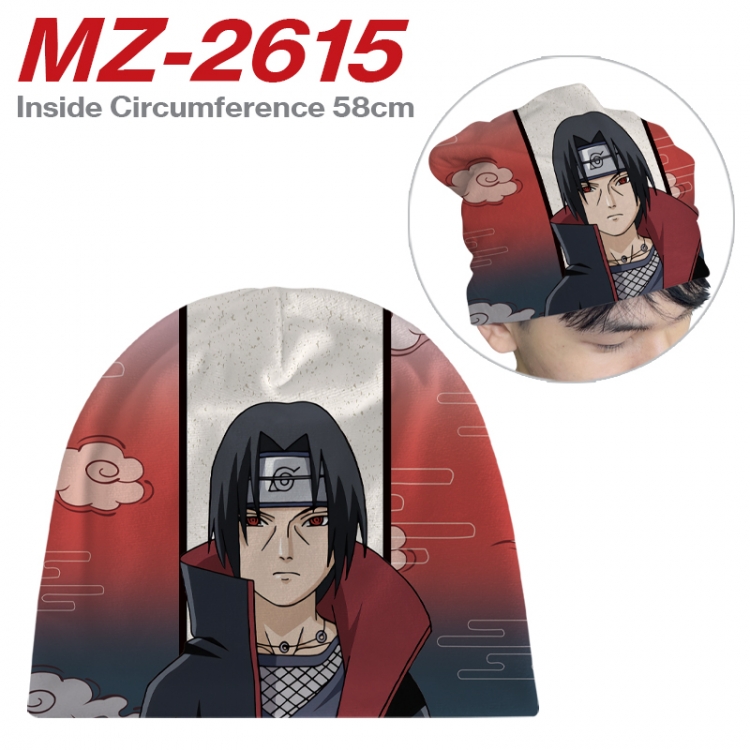 Naruto Anime flannel full color hat cosplay men's and women's knitted hats 58cm 