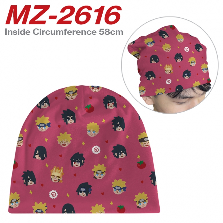 Naruto Anime flannel full color hat cosplay men's and women's knitted hats 58cm 