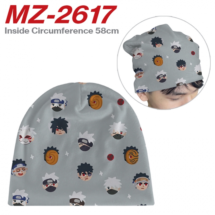 Naruto Anime flannel full color hat cosplay men's and women's knitted hats 58cm 