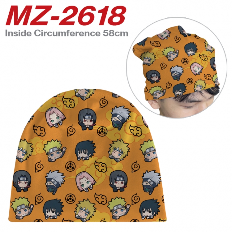 Naruto Anime flannel full color hat cosplay men's and women's knitted hats 58cm 