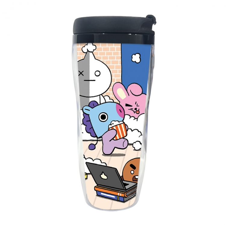BTS Anime double-layer insulated water bottle and cup 350ML