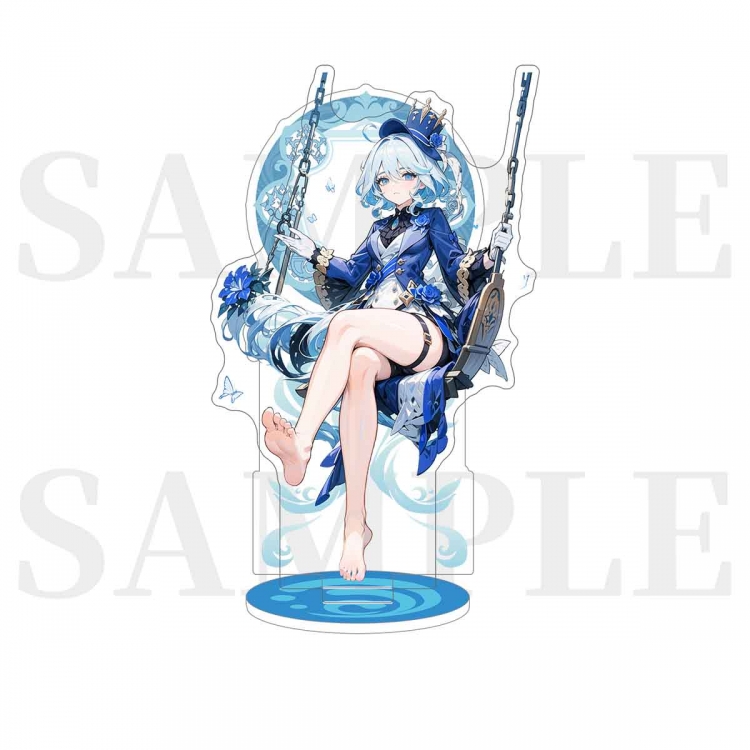 Genshin Impact Anime characters Double Insert Style acrylic Standing Plates Keychain 15m