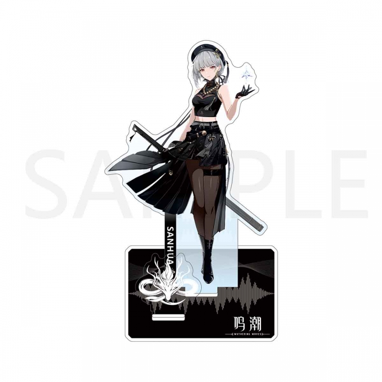 Mingchao  Anime Character Interlayer acrylic Standing Plates Keychain 15cm
