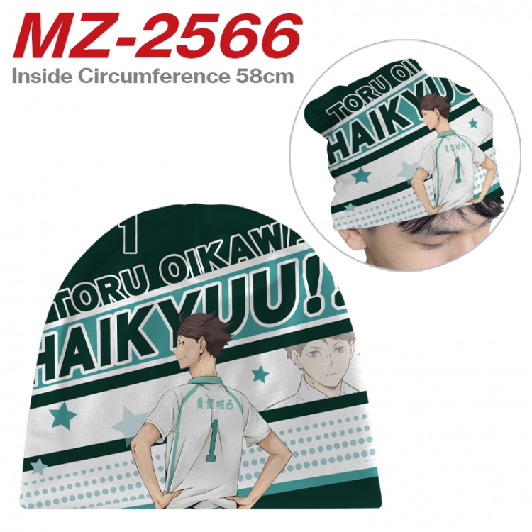 Haikyuu!! Anime flannel full color hat cosplay men's and women's knitted hats 58cm