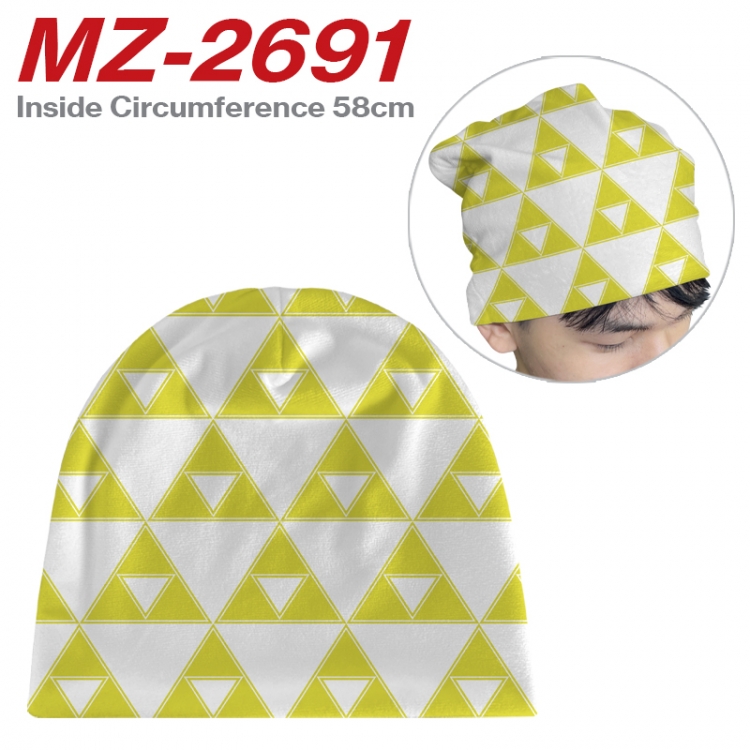 The Legend of Zelda Anime flannel full color hat cosplay men's and women's knitted hats 58cm